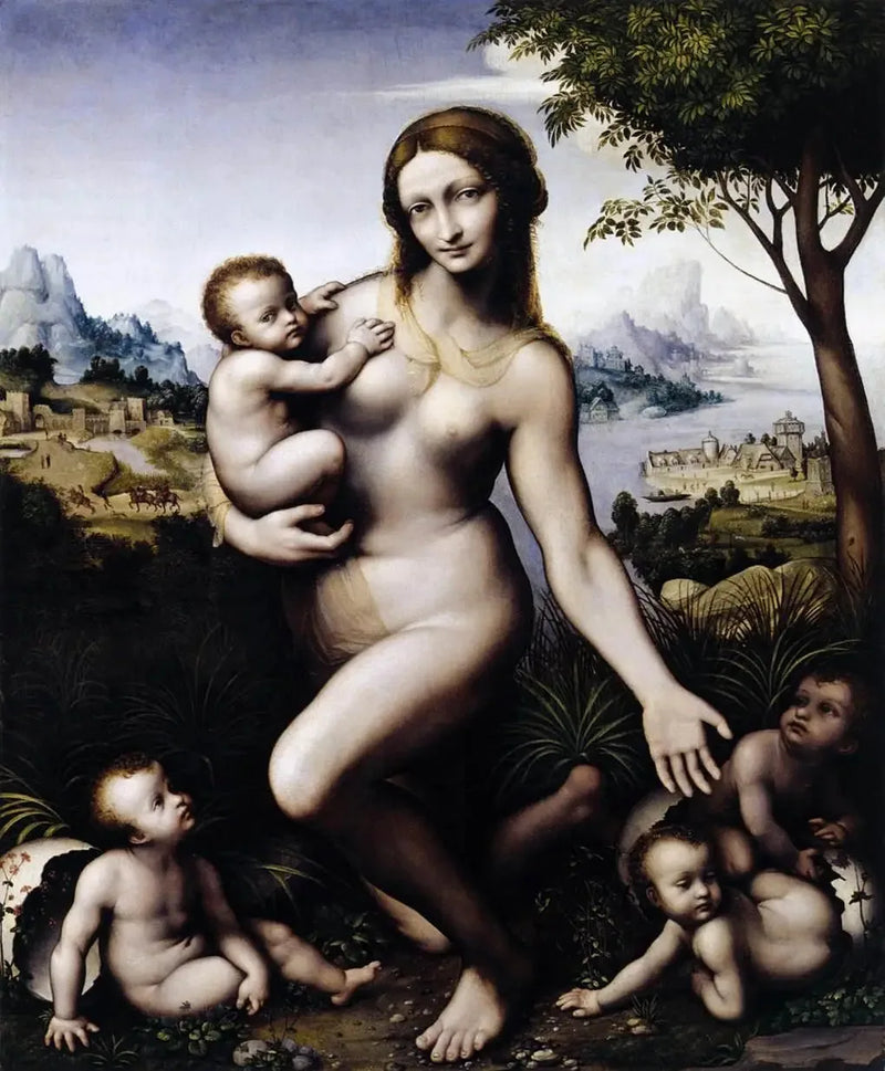 Léda çocuklarıyla - Leonardo da Vinci