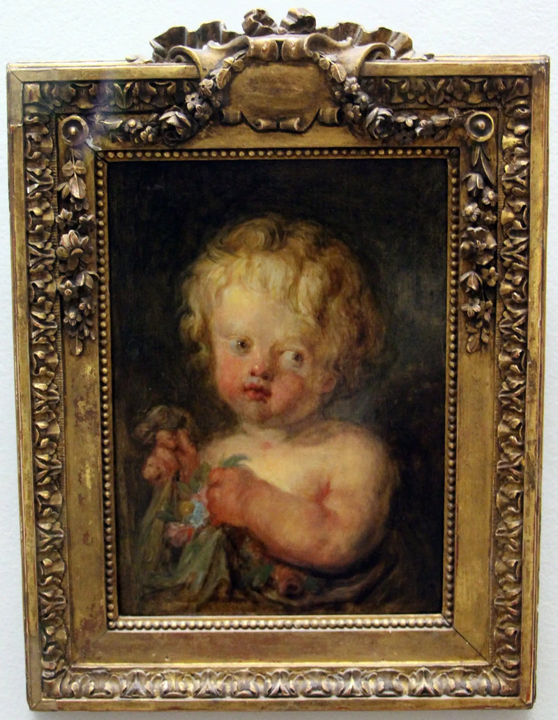 Çiçeklerle Çocuk - Jean-Honoré Fragonard