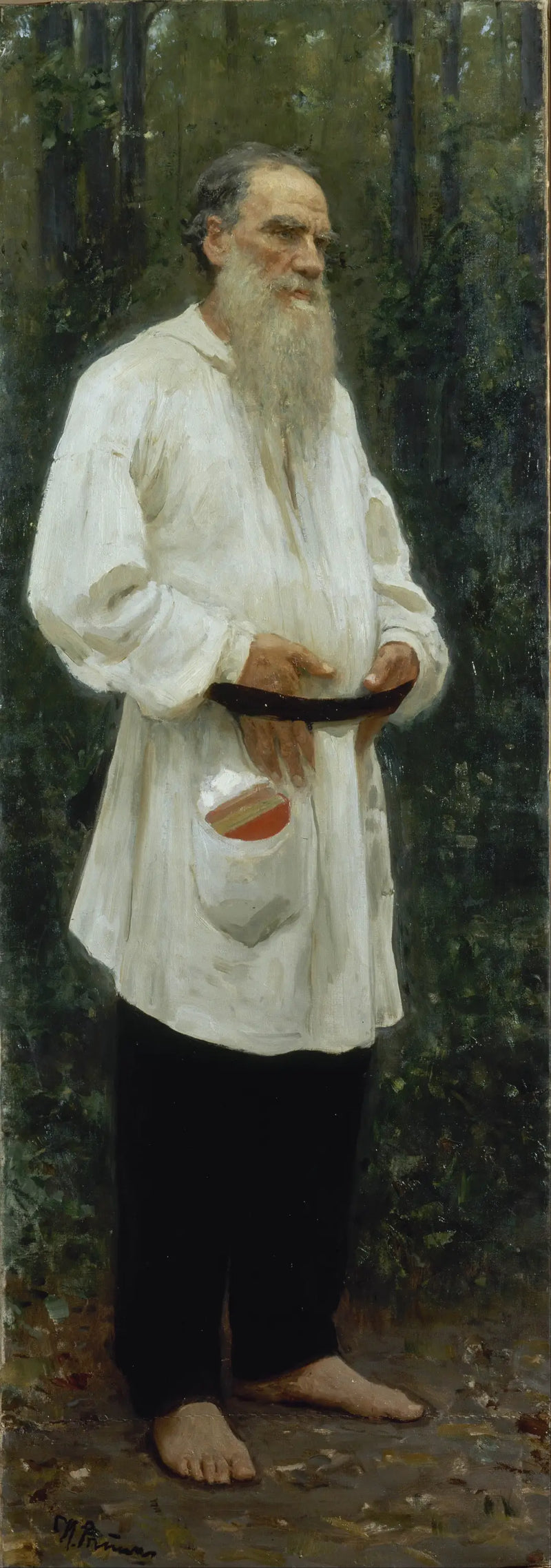 Léon Tolstoï çıplak ayaklı - Ilya Repin
