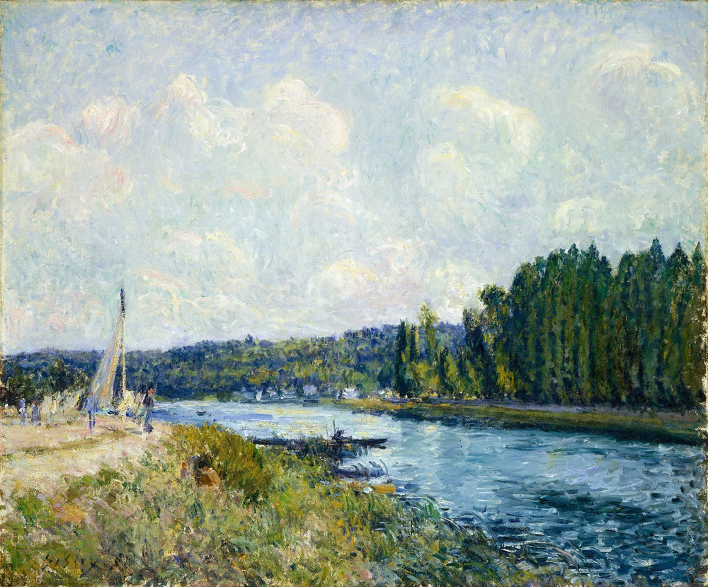 Les Berges de l'Oise - Alfred Sisley image 1 tableau peint à l’huile sur toile