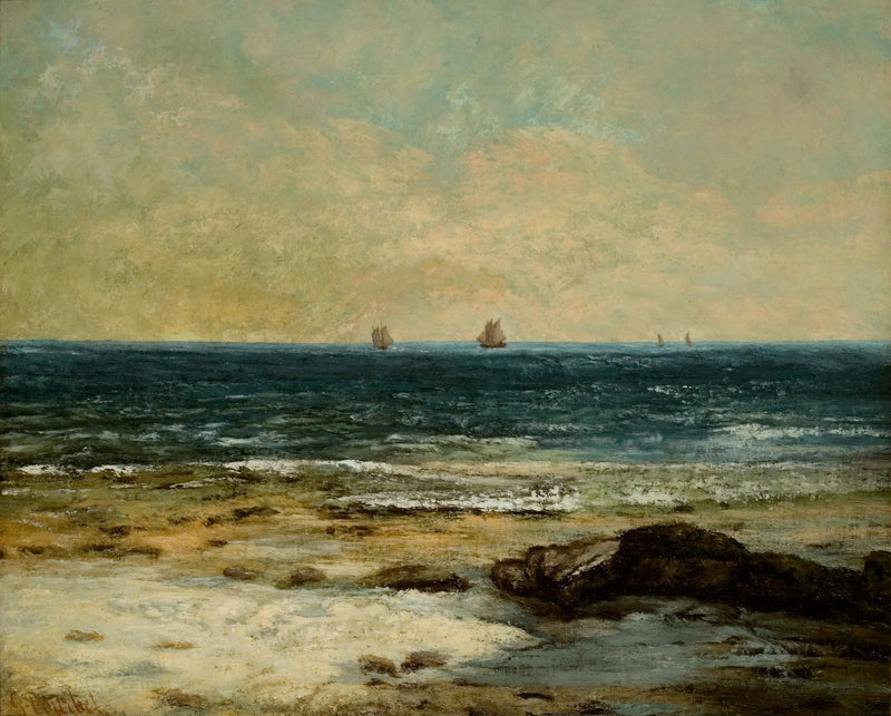 Palavas'taki Deniz Kenarları - Gustave Courbet