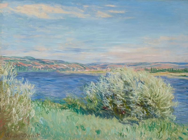 Seine Nehri kıyıları, Vétheuil yakınlarında - Claude Monet