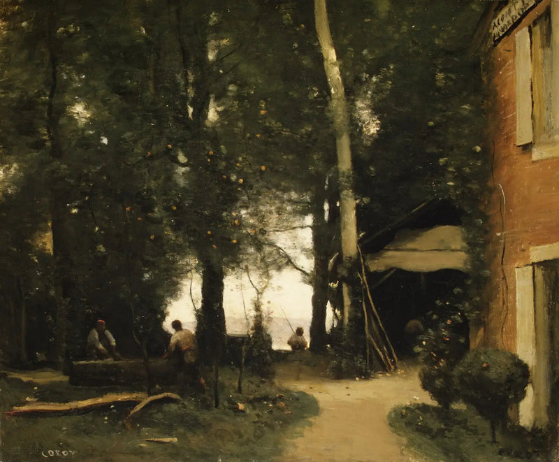 Seine Nehir Kenarları Conflans'ta - Jean-Baptiste Camille Corot