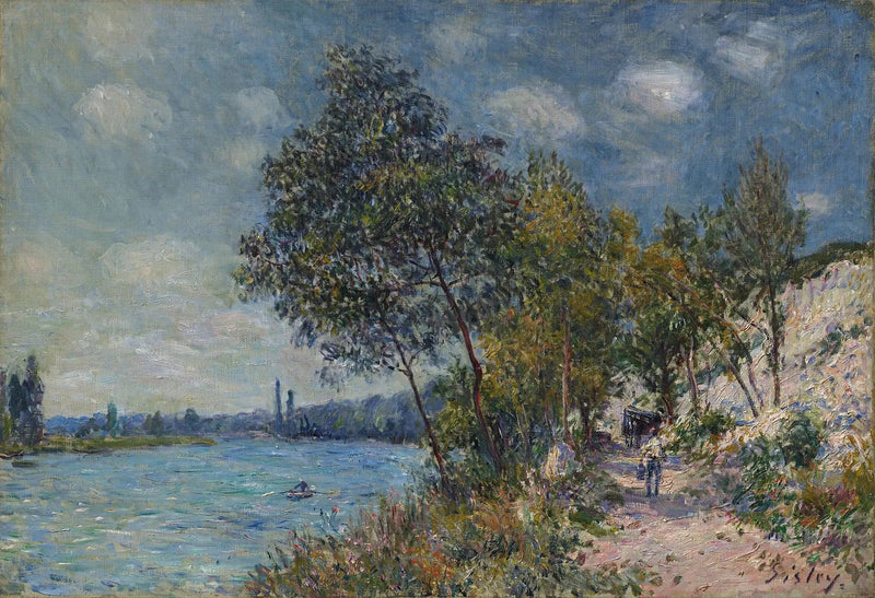 Veneux Taş Ocakları Güneş Altında, Sabah - Alfred Sisley