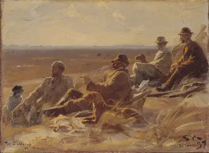 Skagen avcıları (küçük versiyon) - Peder Severin Krøyer