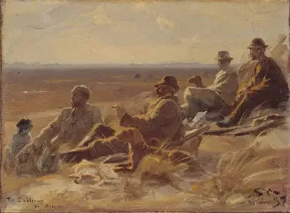 Skagen avcıları (küçük versiyon) - Peder Severin Krøyer
