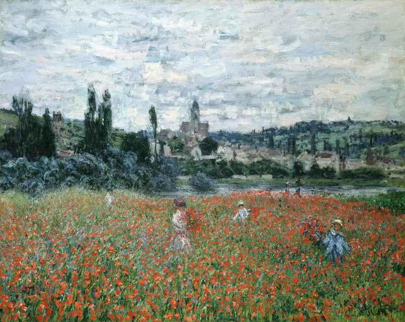 Vétheuil Yakınlarındaki Gelincikler - Claude Monet