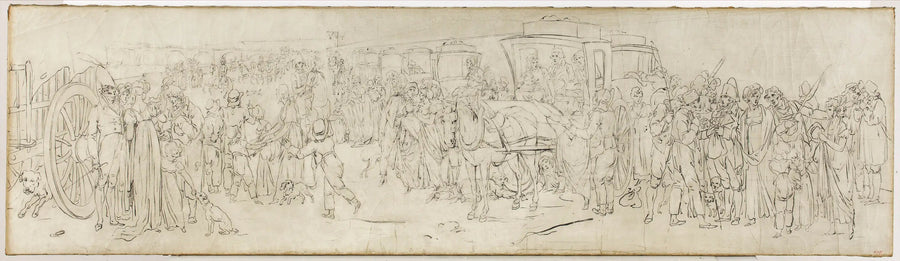 Tuileries İskelesinde Güvercinler - Louis-Leopold Boilly