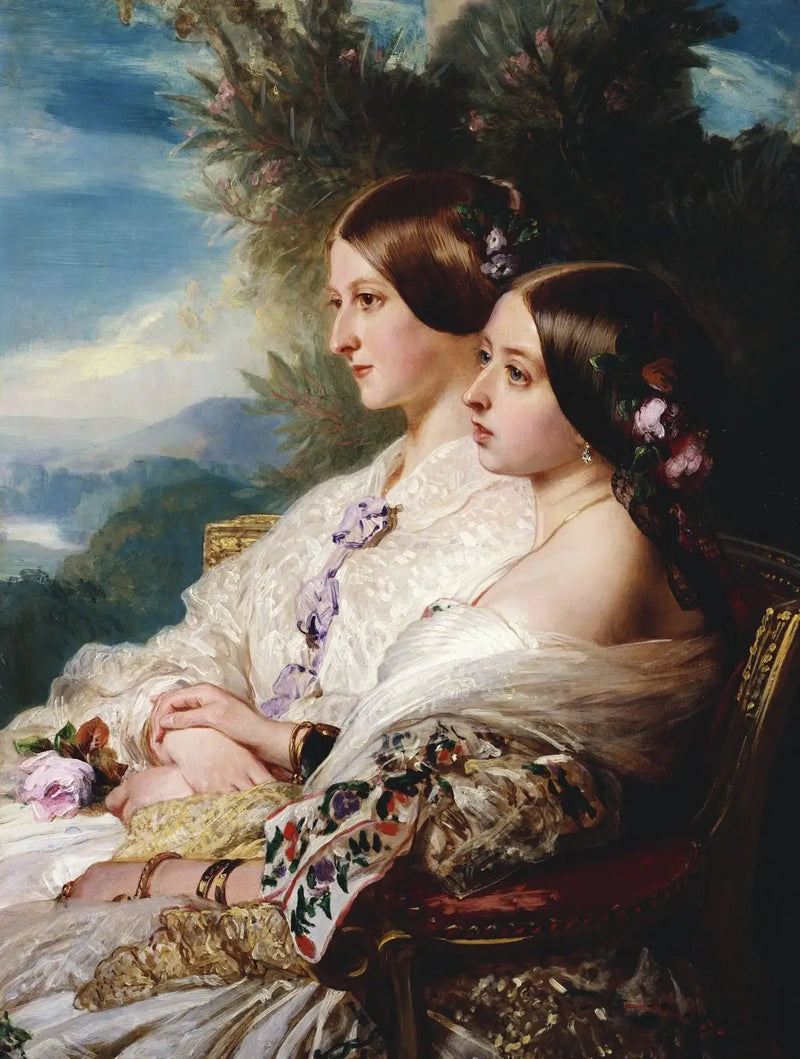 Kuzenler: Kraliçe Victoria ve Nemours Düşesi Victoire - Franz Xaver Winterhalter