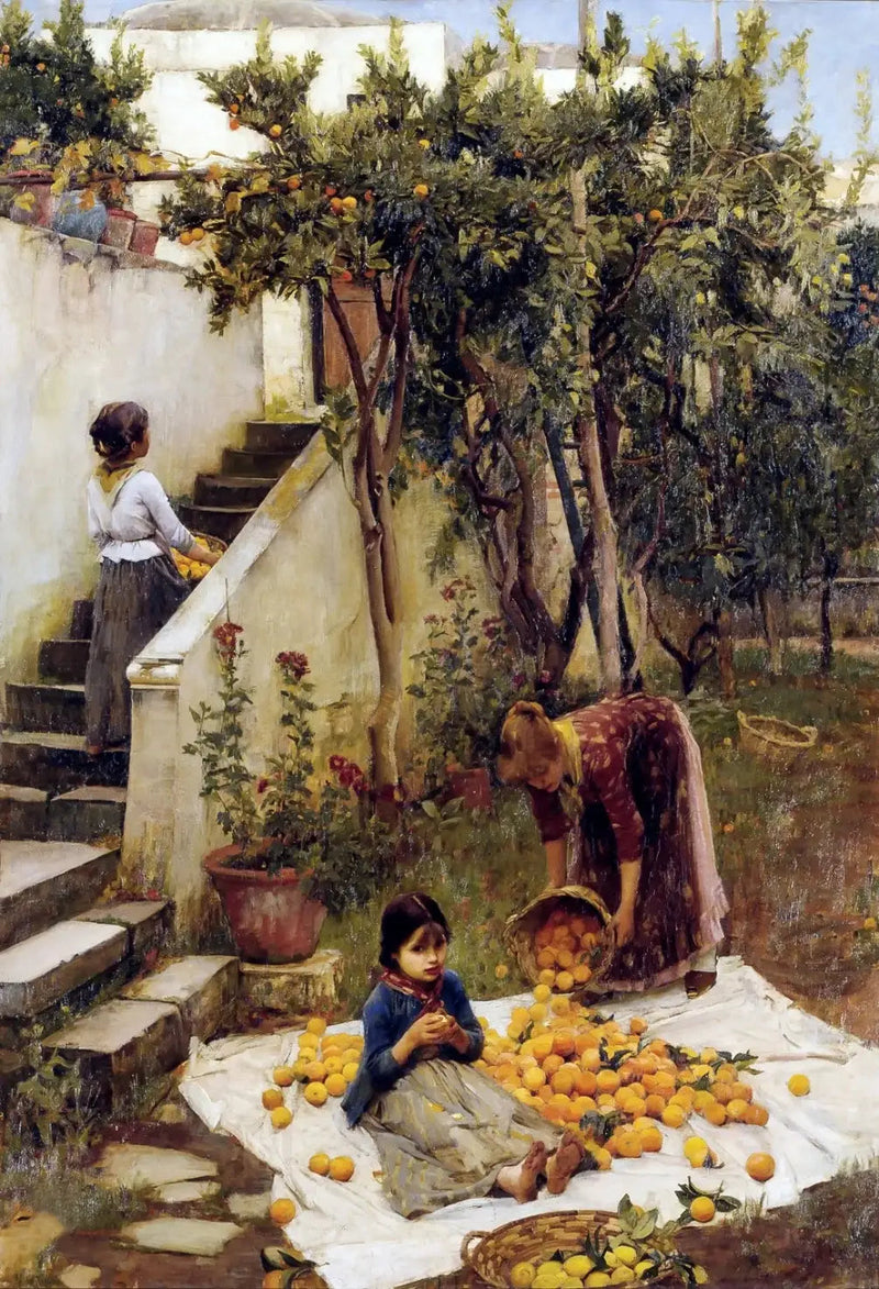 Portakal Toplayıcıları - John William Waterhouse