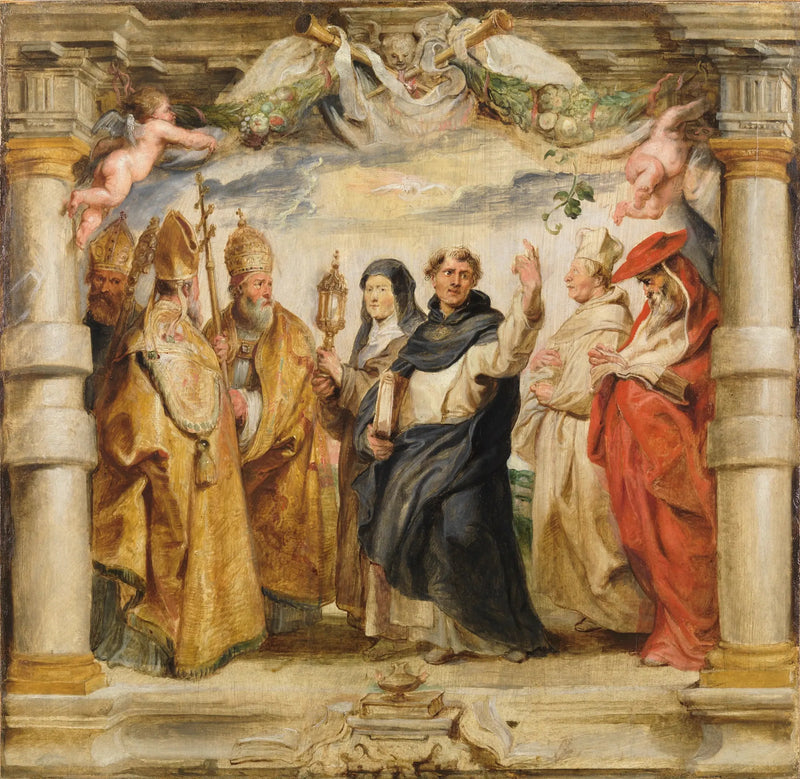 Eucharist savunucuları - Peter Paul Rubens