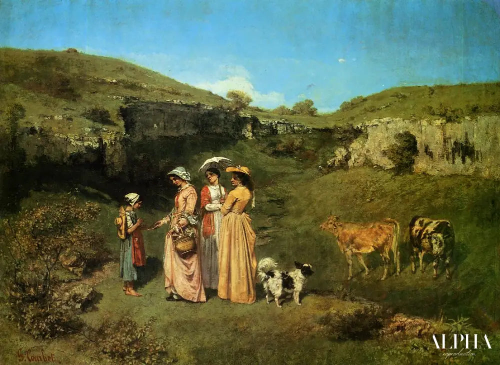 Les Demoiselles de village - Gustave Courbet - Reproductions de tableaux et peintures haut de gamme