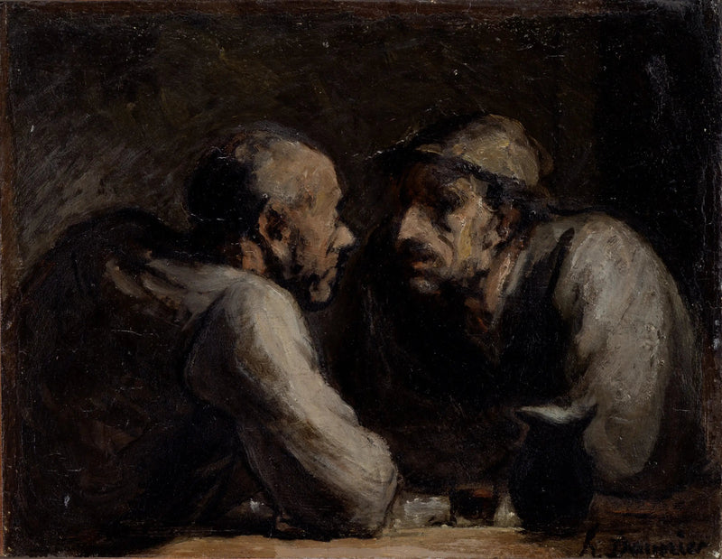 İki İçici - Honoré Daumier