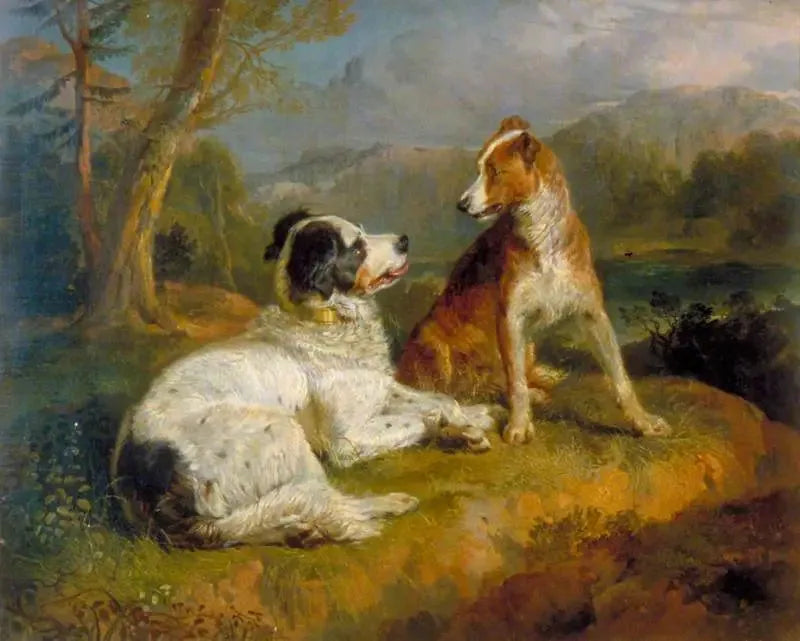 İki Köpek (Robert Burns'ın şiirinden) - Edwin Henry Landseer