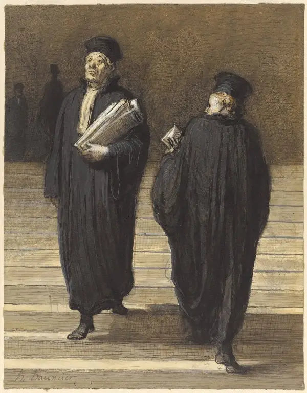Les deux confrères Avocats - Honoré Daumier image 1 reproduction d’œuvre d’art à l’huile