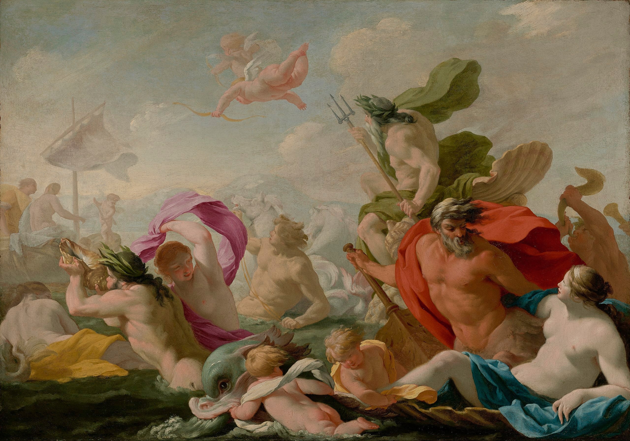 Les dieux marins rendant hommage à l’Amour - Eustache Le Sueur - Alpha Reproduction