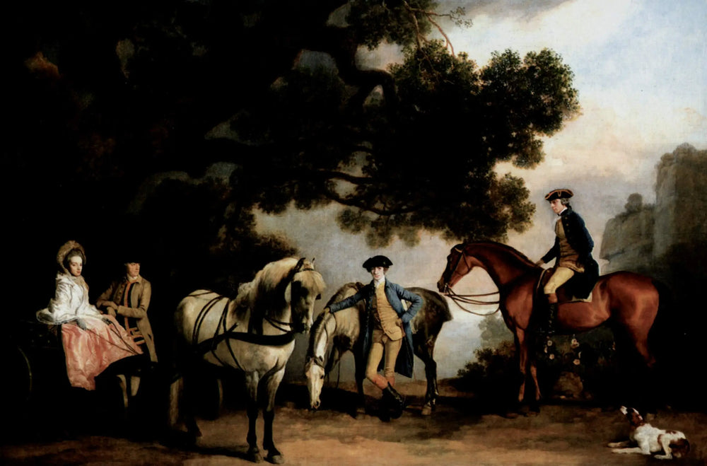 Les familles Milbanke et Melbourne - George Stubbs - Alpha Reproduction