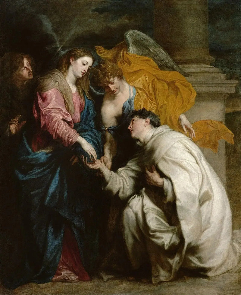 Mutlu Joseph Hermann'ın Mistik Nişanları ve Meryem Ana ile Antoon van Dyck