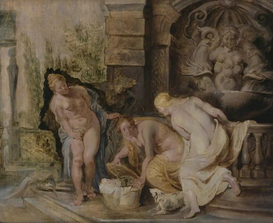 Cécrops'un Kızları Érichthonios'u Keşfederken - Peter Paul Rubens
