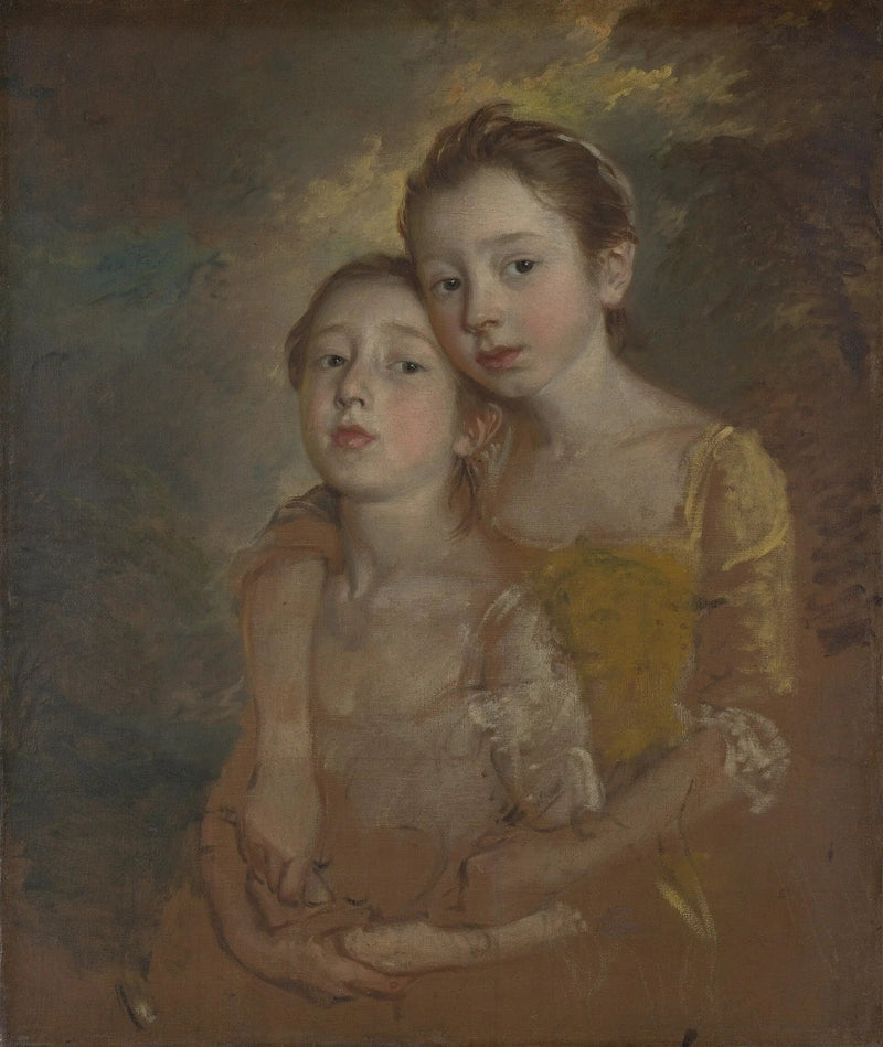 Ressamın Kızları ve Bir Kedi - Thomas Gainsborough