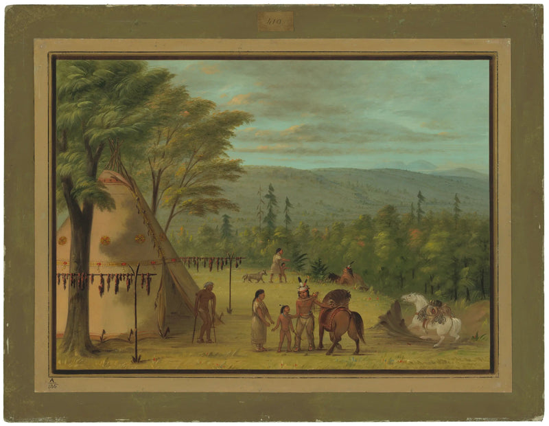 Cheyenne kardeşler sonbahar avlarına başlıyor - George Catlin