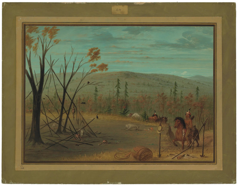 Cheyenne kardeşler sonbahar avlarından döndü - George Catlin