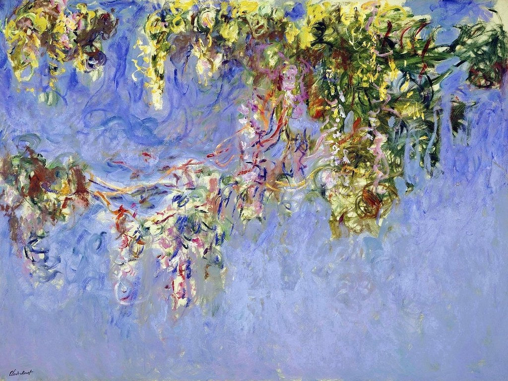 Reproduction du tableau « Les glycines - Claude Monet » par Alpha Reproduction en peinture à l’huile