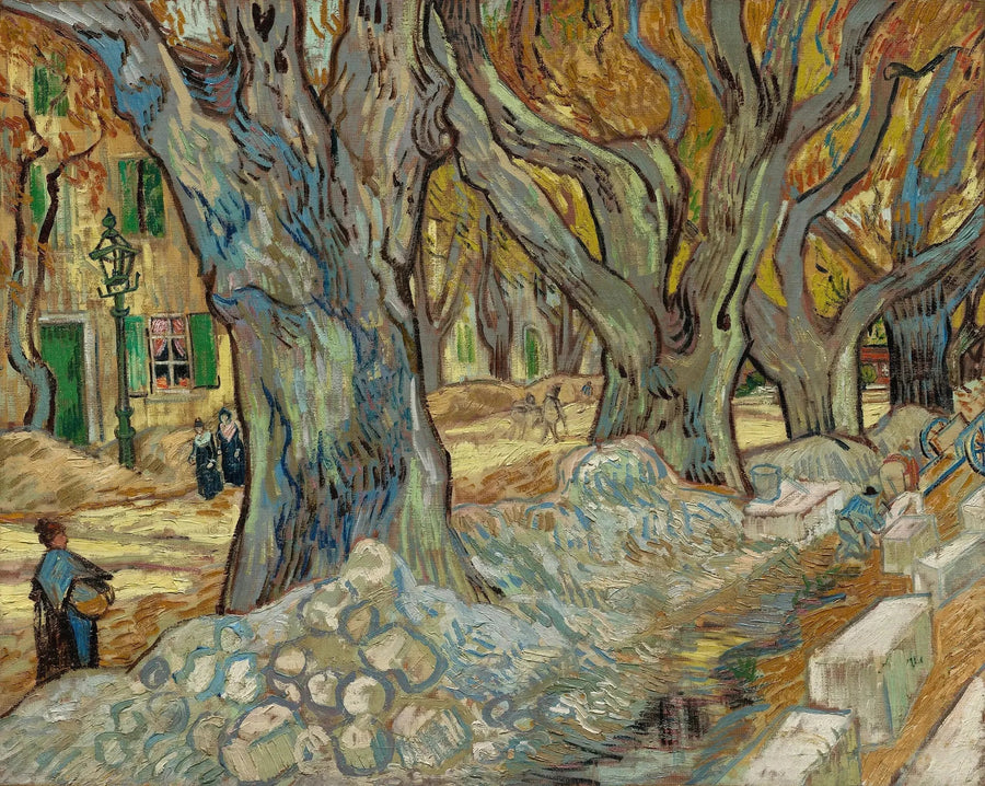Büyük çınar ağaçları (Saint-Rémy'de Yol İşçileri) - Vincent van Gogh