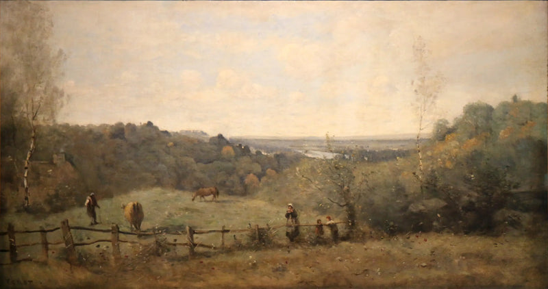 Sèvres Yükseklikleri. Kır ve ahır - Jean-Baptiste Camille Corot