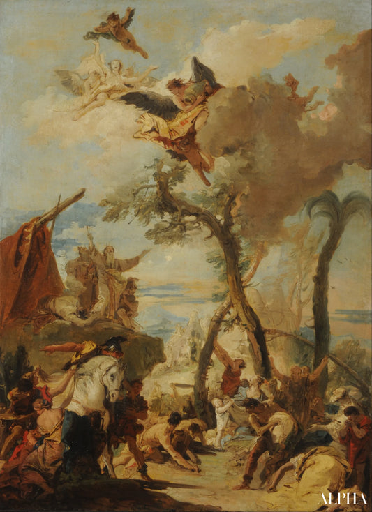 Les Hébreux recueillant la manne dans le désert - Giambattista Tiepolo - Reproductions de tableaux et peintures haut de gamme