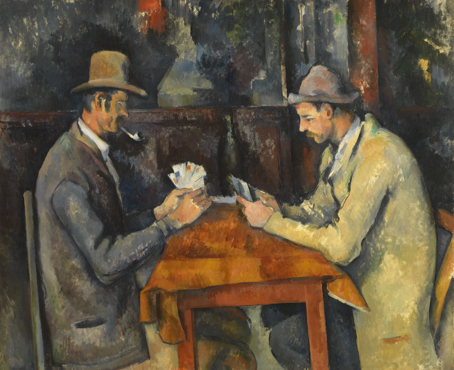 Les Joueurs de cartes vers 1892–1896 par Paul Cézanne à la Courtauld Gallery – reproduction peinture à l’huile sur toile