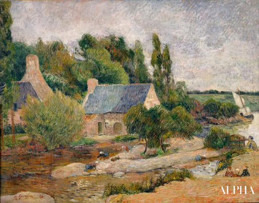 Les lavandières à Pont-Aven - Paul Gauguin - Reproductions de tableaux et peintures haut de gamme