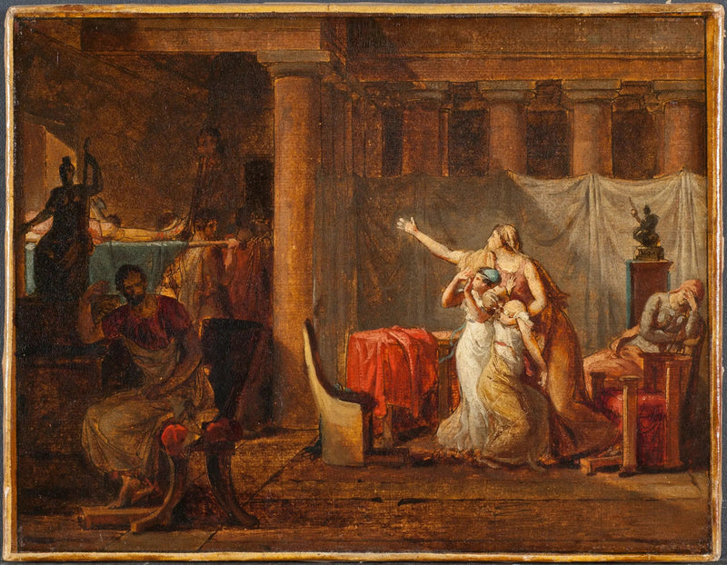 Brutus'a oğullarının cesetlerini getiren lictorlar - Jacques-Louis David