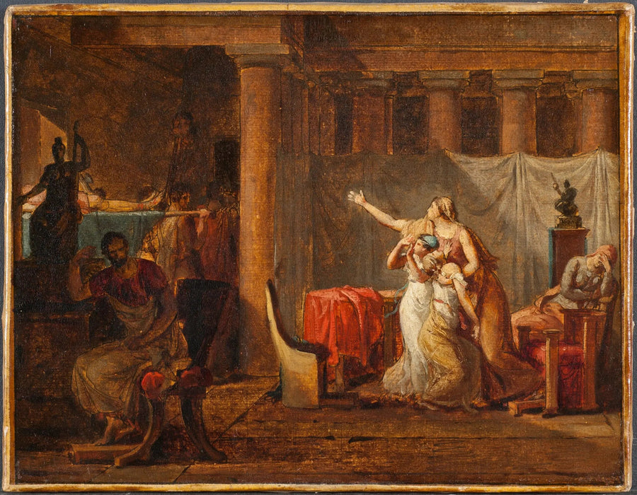 Brutus'a oğullarının cesetlerini getiren lictorlar - Jacques-Louis David