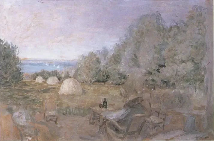 Criqueboeuf'taki Çakıl Taşları Bahçesi'nde - Édouard Vuillard