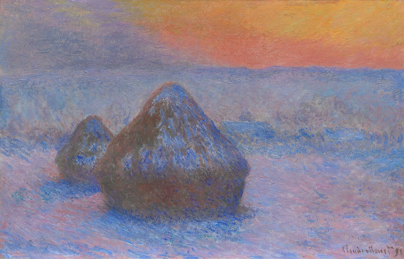 Buğday Dışkıları (fare, kar etkisi) - Claude Monet