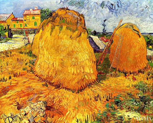 Les meules de foin en Provence - Van Gogh - Reproductions de tableaux et peintures haut de gamme