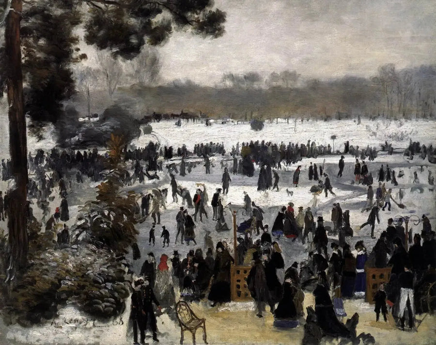 Boulogne Ormanı'ndaki Buz Patencileri - Pierre-Auguste Renoir