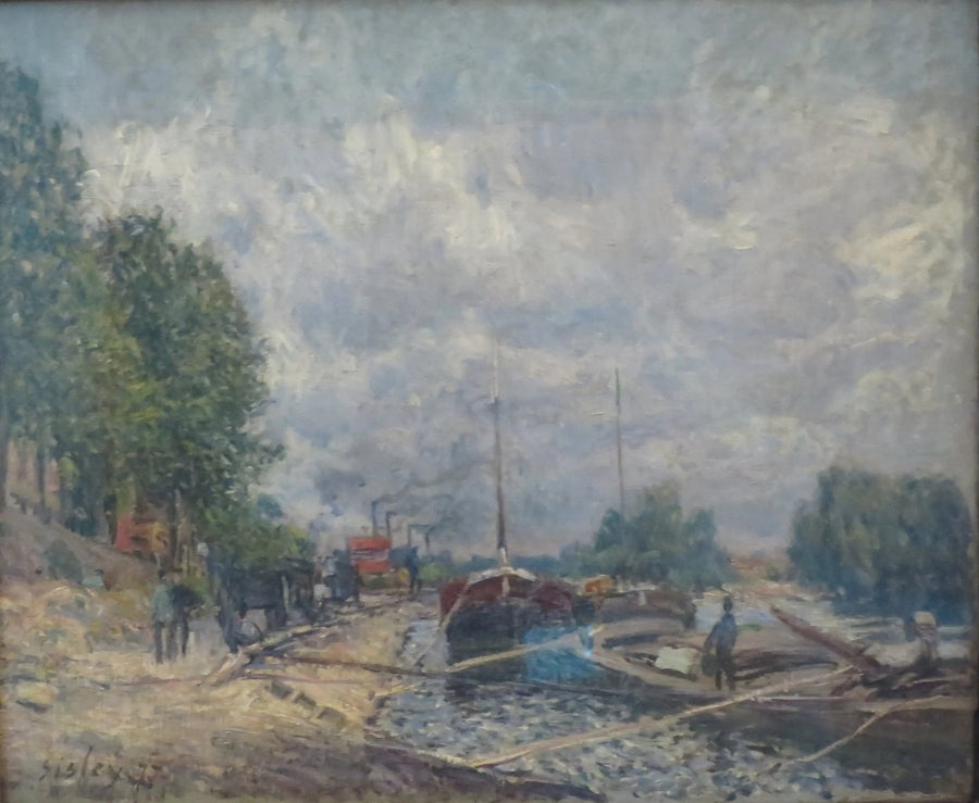 Billancourt'taki tekneler - Alfred Sisley