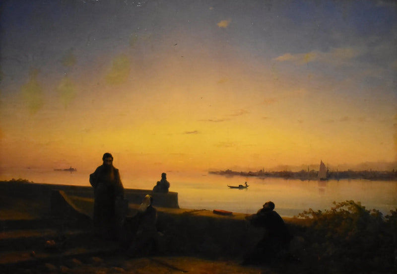 San Lazzaro Adası'ndaki Mekhitarist Babalar. Venedik - Ivan Aïvazovski
