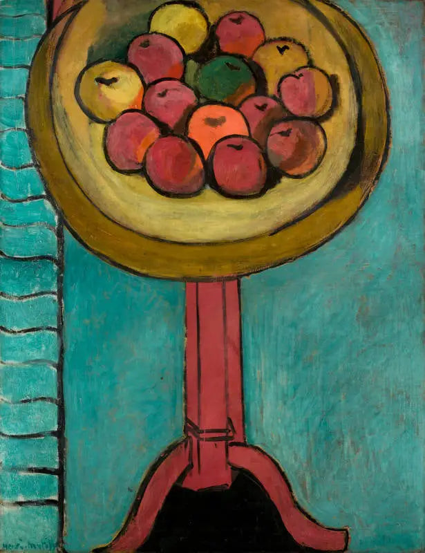 Masanın Üzerindeki Elmalar, Yeşil Arka Planda - Henri Matisse