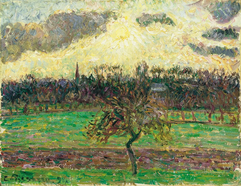Éragny'deki Çayırlar, Elma - Camille Pissarro
