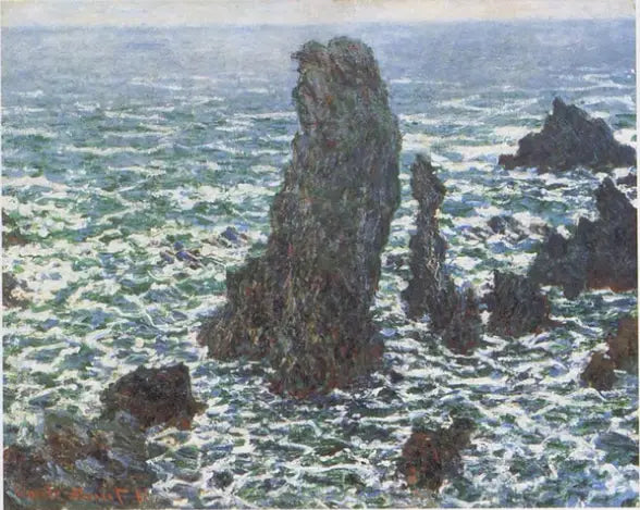 Les Pyramides de Port-Coton, Belle-Île-en-Mer - Claude Monet image 1 reproduction de peinture à l’huile