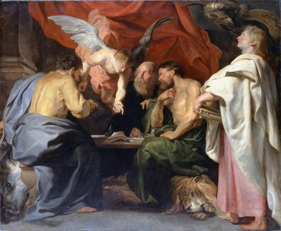 Les quatre évangélistes - Peter Paul Rubens image 1 copie peinte à la main à l’huile