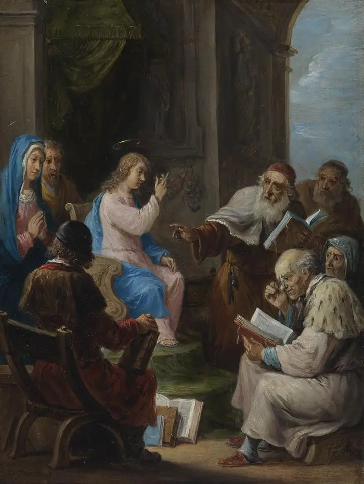 On Beş Gözyaşı Teslimatı: Tapınaktaki Doktorlar Arasında On İki Yaşındaki İsa - David Teniers Genç