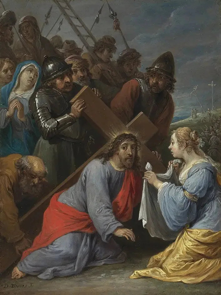 Çilelerin On Beş Sırrı: İsa'nın haç taşıması ve Veronika ile karşılaşması - David Teniers le Jeune