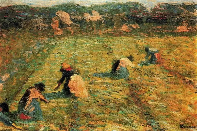 pirinç hasatçıları - Umberto Boccioni