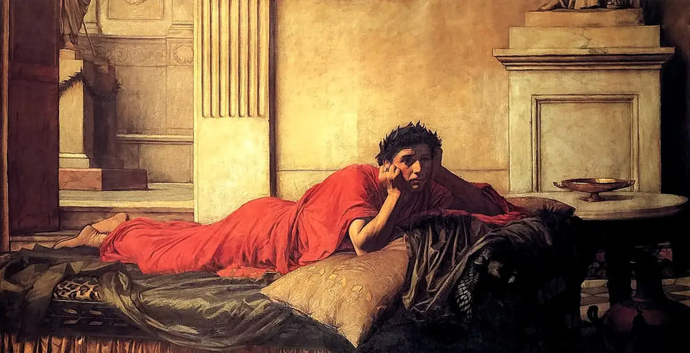 Reproduction du tableau « Les remords de Néron après le meurtre de sa mère - John William Waterhouse » par Alpha Reproduction en peinture à l’huile
