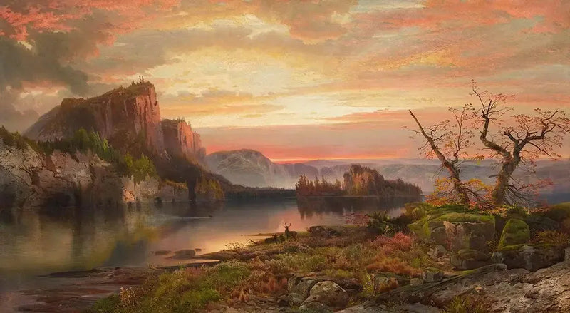 Supérieur Gölü'nün Kıyıları - Thomas Moran