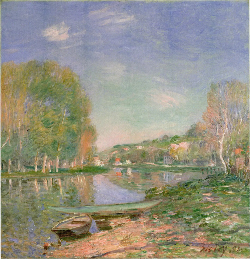 Loing Nehir Kenarları, Sabah - Alfred Sisley